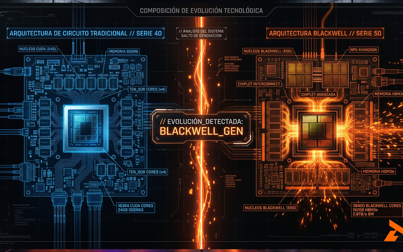 RTX 40 vs RTX 50: Comparativa de Rendimiento y Arquitectura