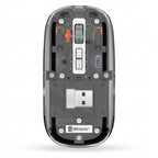 Mouse BROBOTIX 6000823 Inalámbrico Bluetooth, 1600 DPI, Trasparente