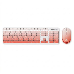 Kit Teclado y Mouse BROBOTIX 6008041 Inalámbrico Bluetooth, Rosa