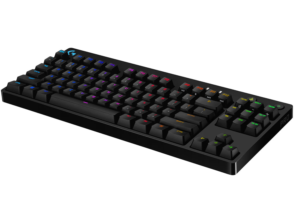 Teclado Gamer LOGITECH PRO Mecánico, USB, Negro/RGB