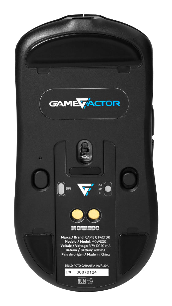 Mouse Gamer GAME FACTOR MOW800-BK, Negro