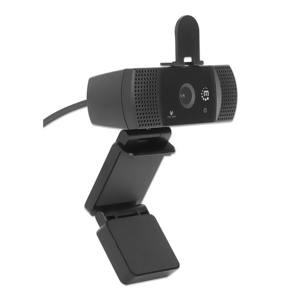 Webcam MANHATTAN 462556 VA, 1920 x 1080 Full HD, USB-C, Negro
