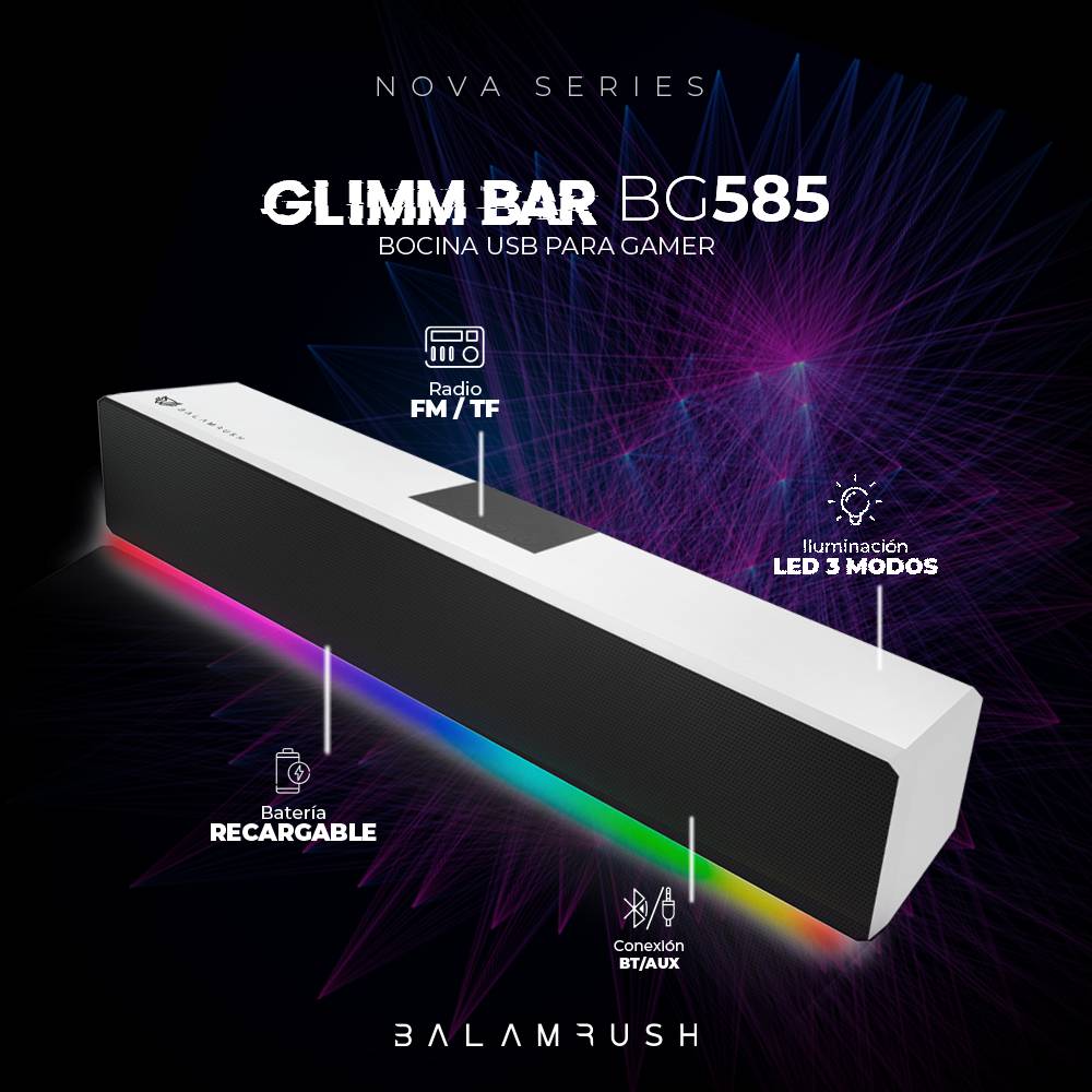 Bocinas Gamer Balam Rush BG585, Bluetooth/Auxiliar