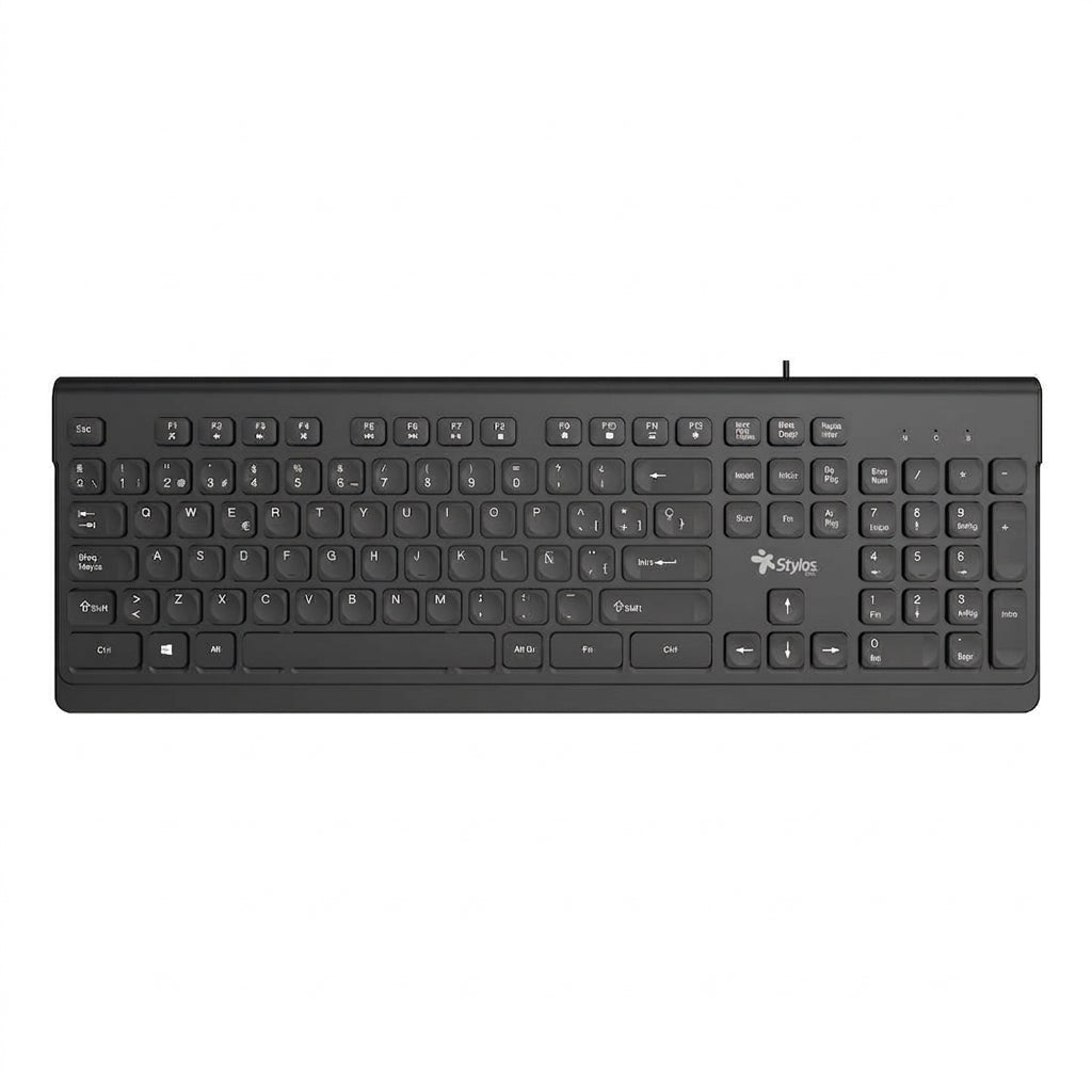 Teclado Stylos STPTEC6B Alámbrico Membrana, USB A, Negro