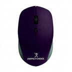 Mouse PERFECT CHOICE PC-045113 Óptico Inalámbrico, 1600 DPI, USB, Violeta