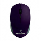 Mouse PERFECT CHOICE PC-045113 Óptico Inalámbrico, 1600 DPI, USB, Violeta