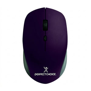 Mouse PERFECT CHOICE PC-045113 Óptico Inalámbrico, 1600 DPI, USB, Violeta