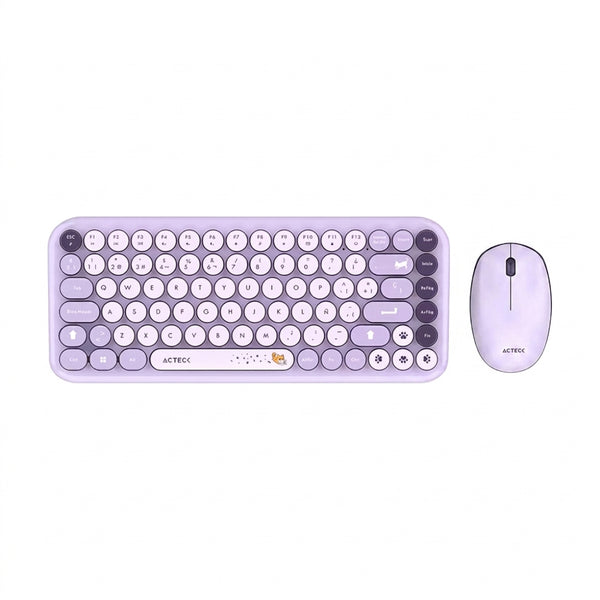 PC Gamer Kit Teclado y Mouse ACTECK MK4 80, Violeta - México