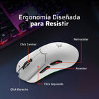 Mouse Gamer Balam Rush DRIFT PRO MG7 Inalámbrico, USB, Blanco