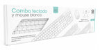 Kit Teclado y Mouse BROBOTIX 6008010, USB, Blanco