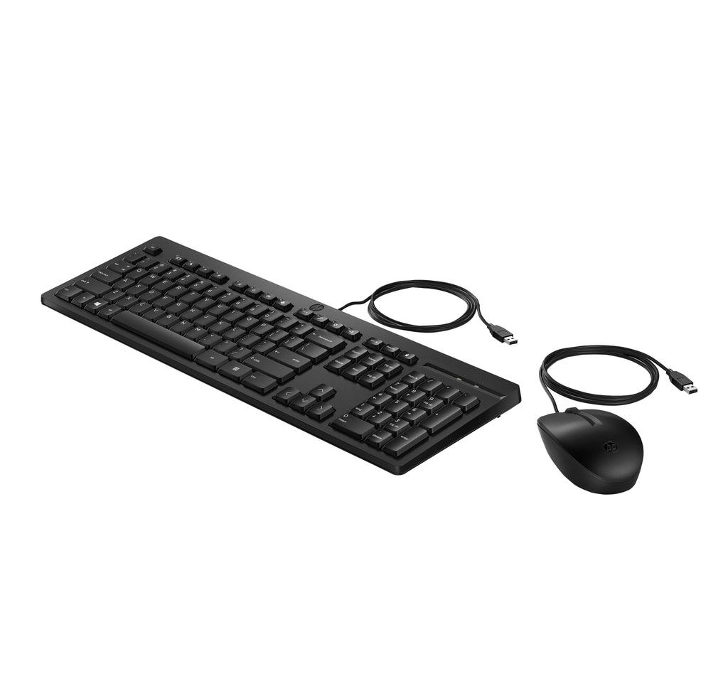 Kit Teclado y Mouse HP HP 225 83.9", 436 x 138, USB tipo A con cable, Negro