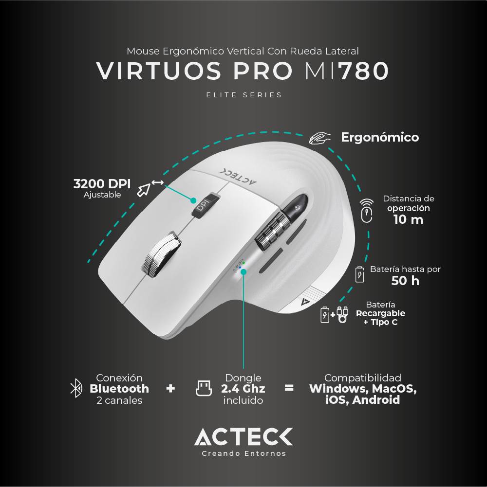 Mouse ACTECK MI780 Inalámbrico