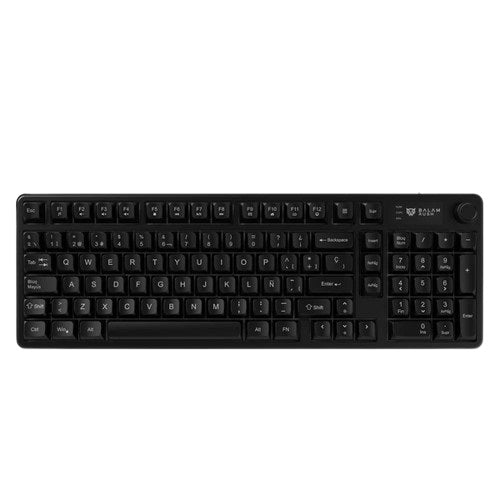 Teclado Balam Rush BR-945820 BALRAK PRO KG490 Alámbrico, 98 Teclas + Perilla, Retroiluminación, Antighosting, USB-C, Neg