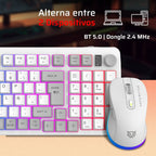 Kit Teclado y Mouse Balam Rush KG525, Blanco