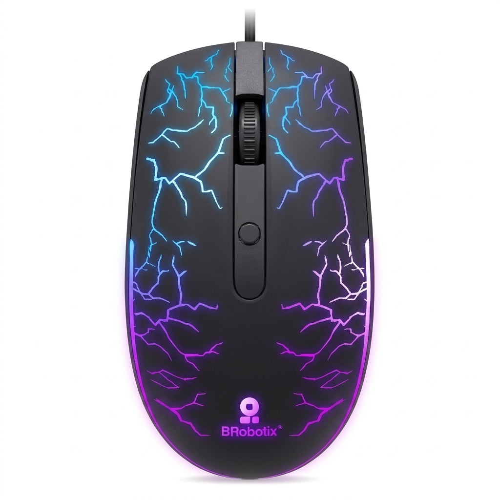 Mouse BROBOTIX 263946, 1600 DPI, USB, Negro