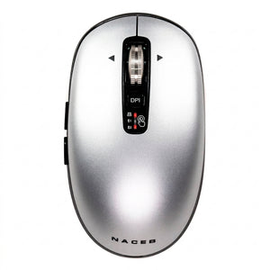 Mouse Naceb Technology NA-0131G, Inalambrico, Plata