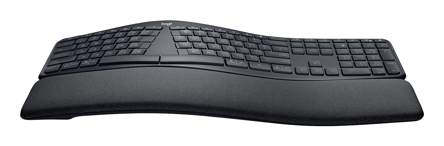 Teclado LOGITECH ERGO K860 Curvo, 456 x 233, Negro