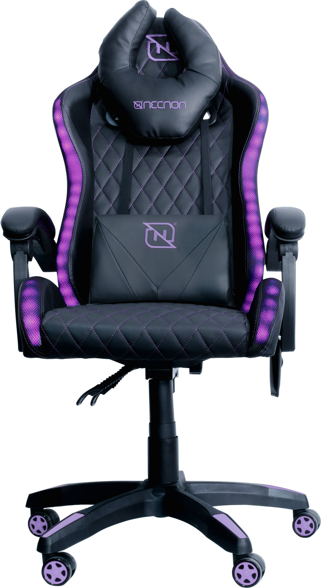 Silla Gamer NECNON NSG-RGB-1, Negro/Rosa