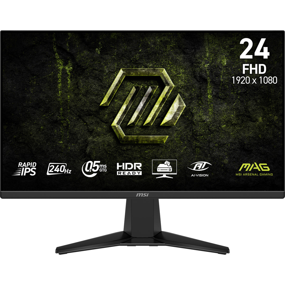 Monitor Gamer MSI MAG 245F X24 LED IPS Plano 23.8", 1920 x 1080 Full HD, G-Sync/FreeSync/Adaptive-Sync, 240 Hz, HDMI/Dis