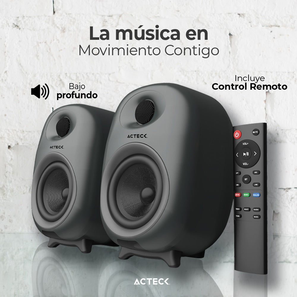 Bocinas ACTECK BS685 Bluetooth, Negro
