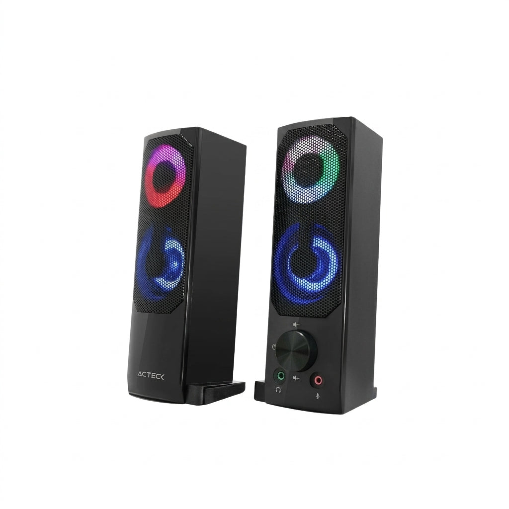 Bocinas ACTECK AS450, 3.5 mm, Negro