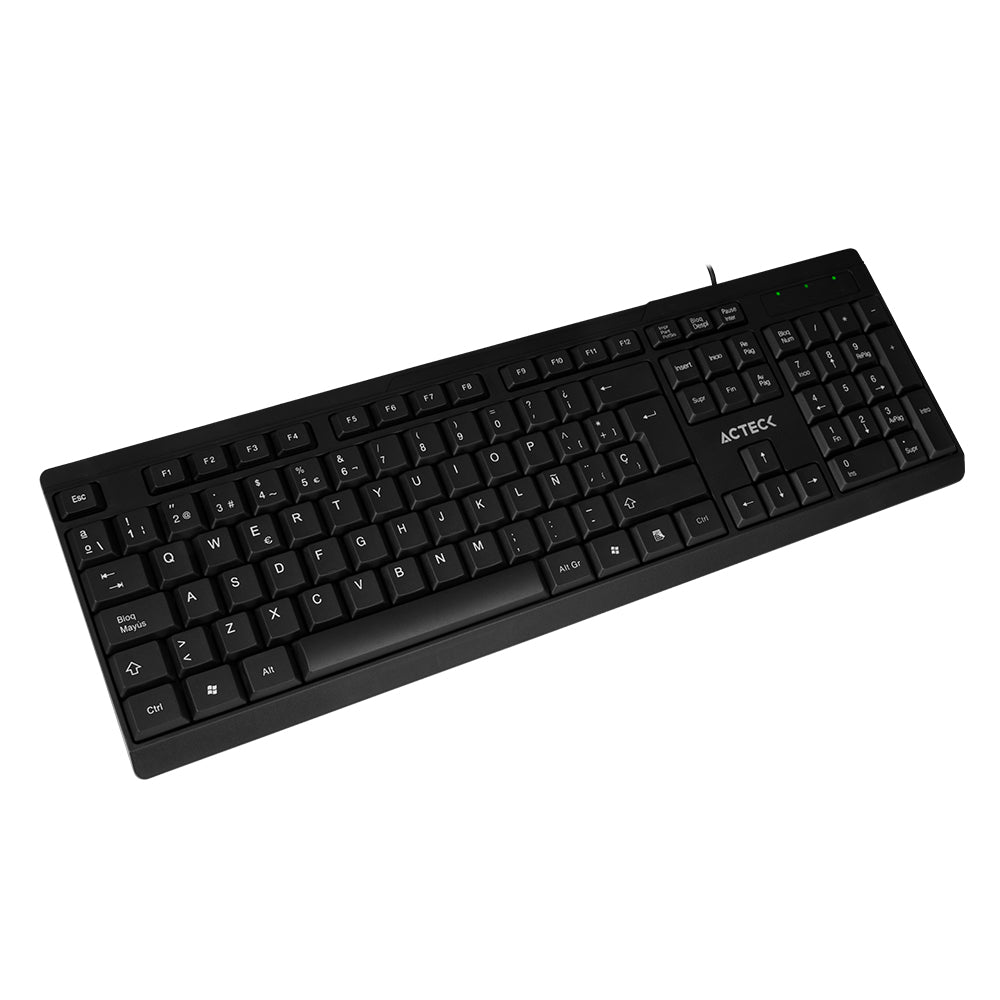 Teclado ACTECK TE-200, Alámbrico, USB, Negro