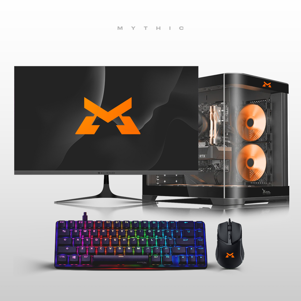 Kit PC Gamer + Monitor Mythic PC Gamer  GeForce RTX™  5060 Ti, Intel® Core™ Ultra 9 285K, 32GB DDR5 RAM,  1TB SSD M.2 Mythic  SSD, Windows 11, MTX-26-5656042  Monitor Gamer Balam Rush Cosmos Edge MCE245P LED 24.5