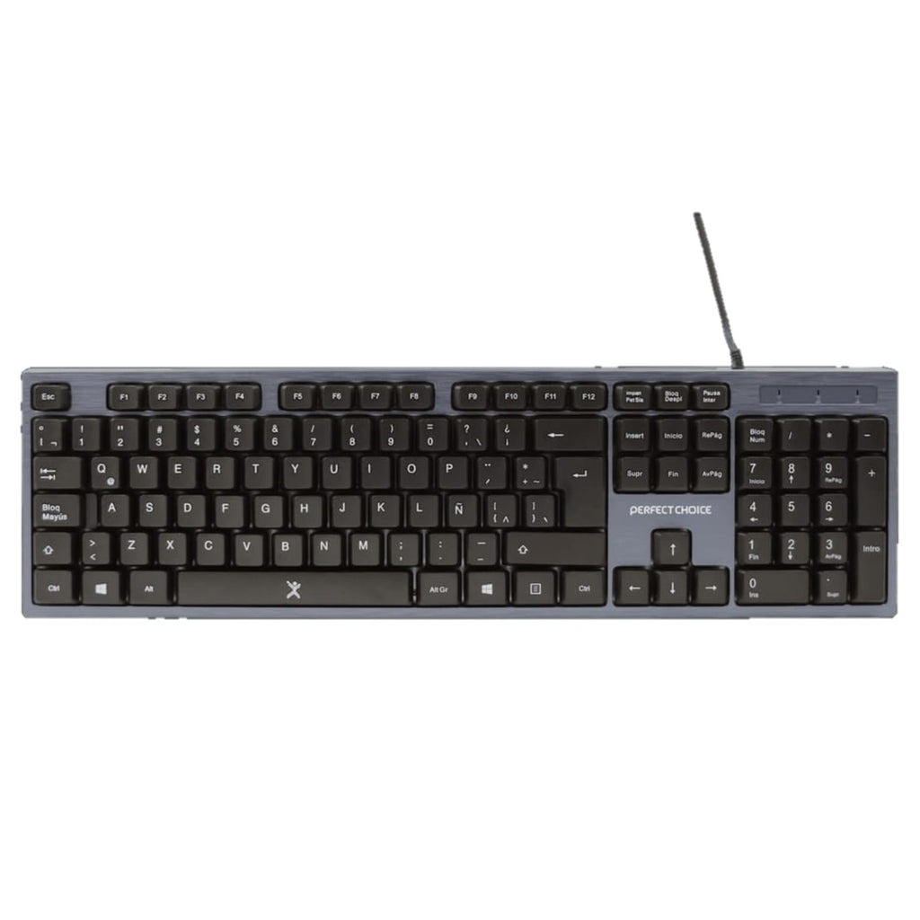 Kit Teclado y Mouse PERFECT CHOICE PC-201700, Negro