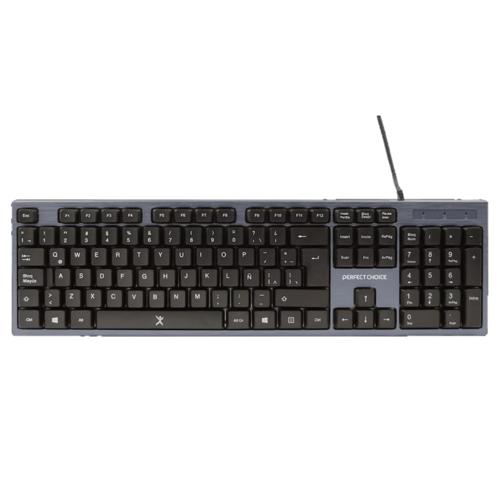 Kit Teclado y Mouse PERFECT CHOICE PC-201700, Negro