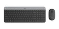 Kit Teclado y Mouse LOGITECH MK470 Curvo, Negro