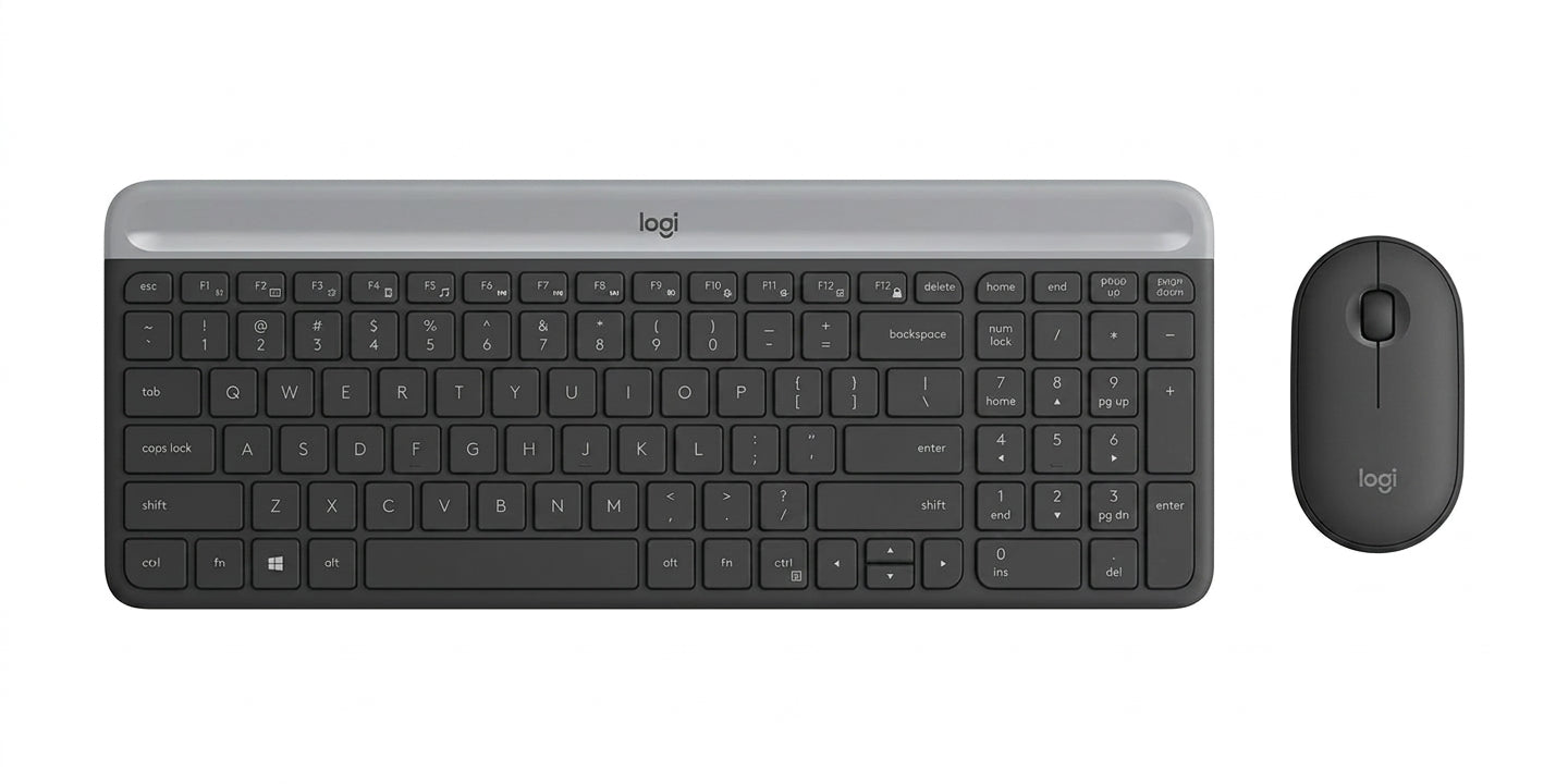 Kit Teclado y Mouse LOGITECH MK470 Curvo, Negro