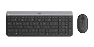 Kit Teclado y Mouse LOGITECH MK470 Curvo, Negro