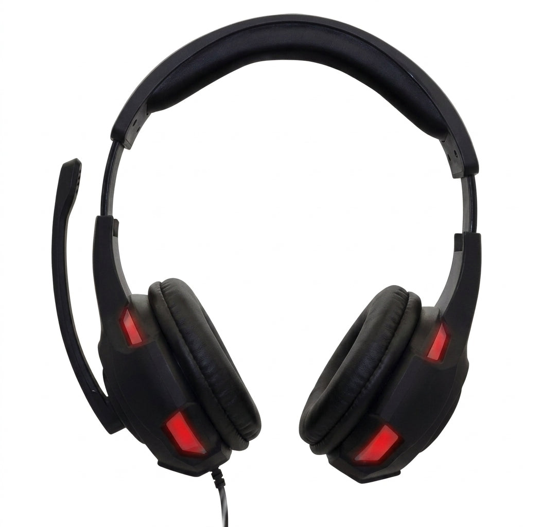 Headset Gamer Naceb Gaming NA-0304R Curvo, Negro