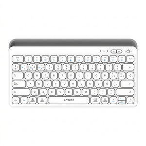 Teclado ACTECK TI737 Inalámbrico, Bluetooth 5.1/Dongle 2.4 MHz, Blanco