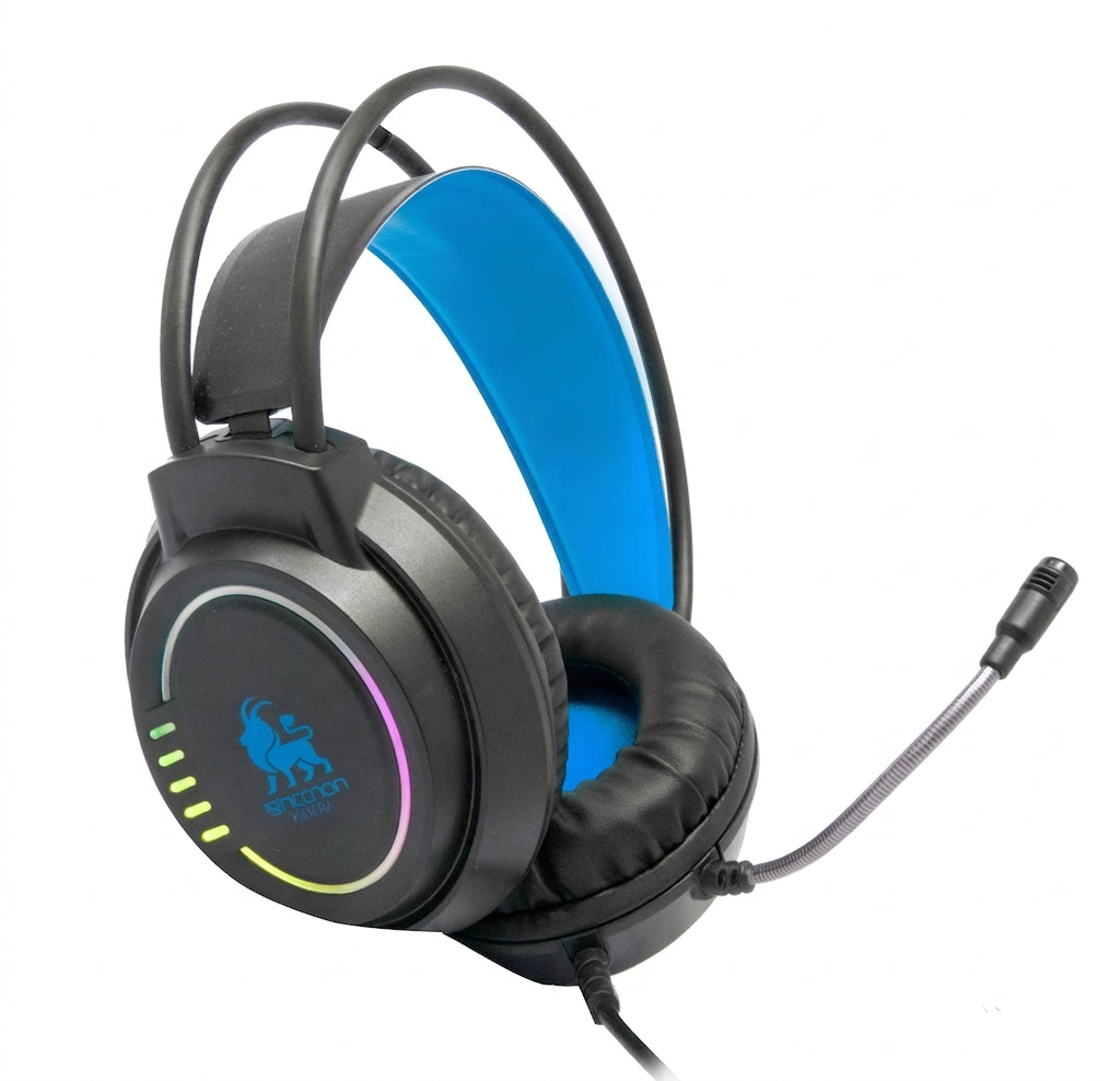 Headset Gamer NECNON NBHG-KIMERA, 3.5mm/USB, Azul