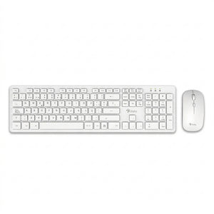 Kit Teclado y Mouse Stylos STPKTM5W, Blanco