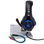 Headset Gamer NECNON NBHG-VIPER LED, 3.5mm/USB, Azul