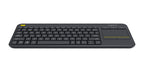 Teclado LOGITECH K400 PLUS, 187 x 144, Negro