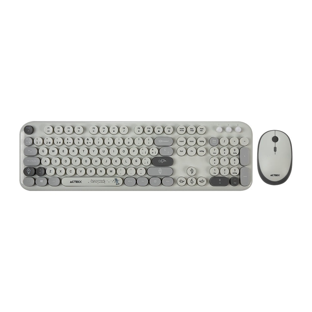 Kit Teclado y Mouse ACTECK MK485, Gris