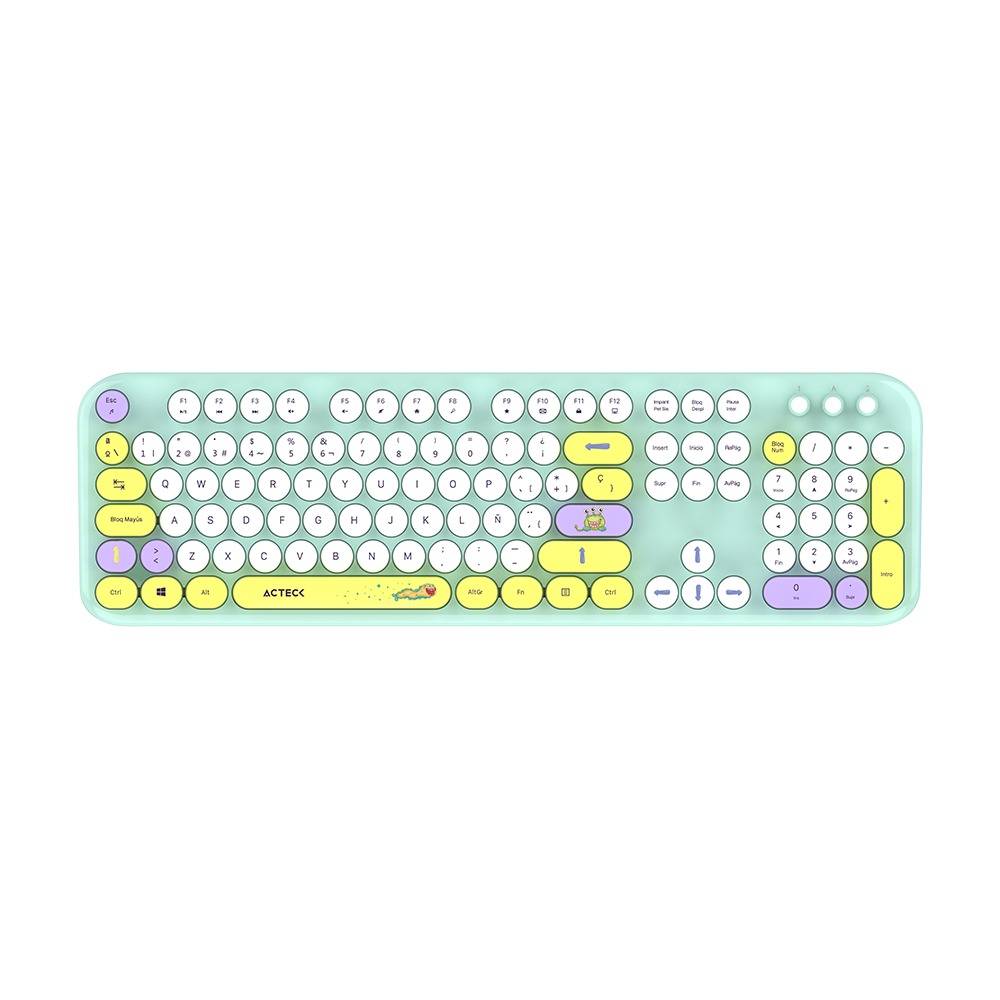 Kit Teclado y Mouse ACTECK MK485, Inalámbrico, 2.4GHz, Azul