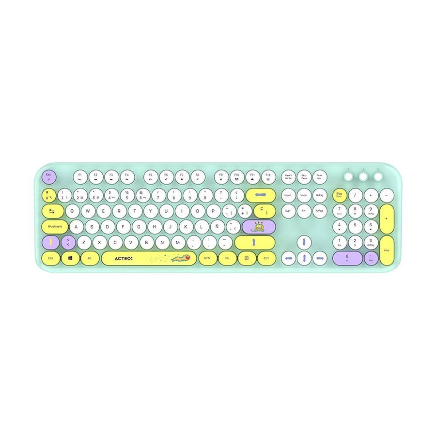 Kit Teclado y Mouse ACTECK MK485, Inalámbrico, 2.4GHz, Azul