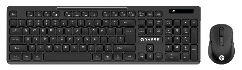 Kit Teclado y Mouse Naceb Technology NA-0123, Negro