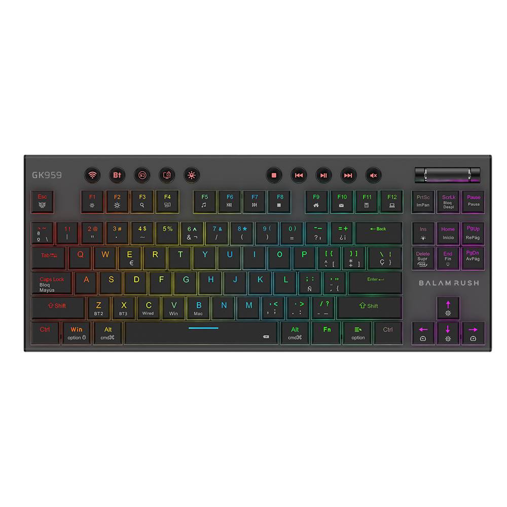 Teclado Gamer Balam Rush GK959, Negro