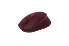 Mouse Naceb Technology NA-0119R Curvo, Rojo