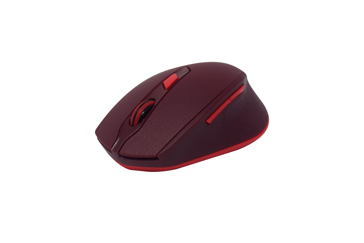 Mouse Naceb Technology NA-0119R Curvo, Rojo