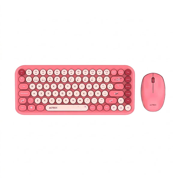 PC Gamer Kit Teclado y Mouse ACTECK MK480, Inalámbrico, Rojo - México