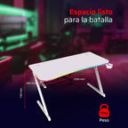Escritorio Gamer Balam Rush MRX8000 VA, Blanco