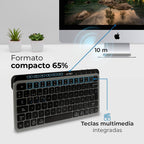 Teclado ACTECK TI750, USB-C, Negro