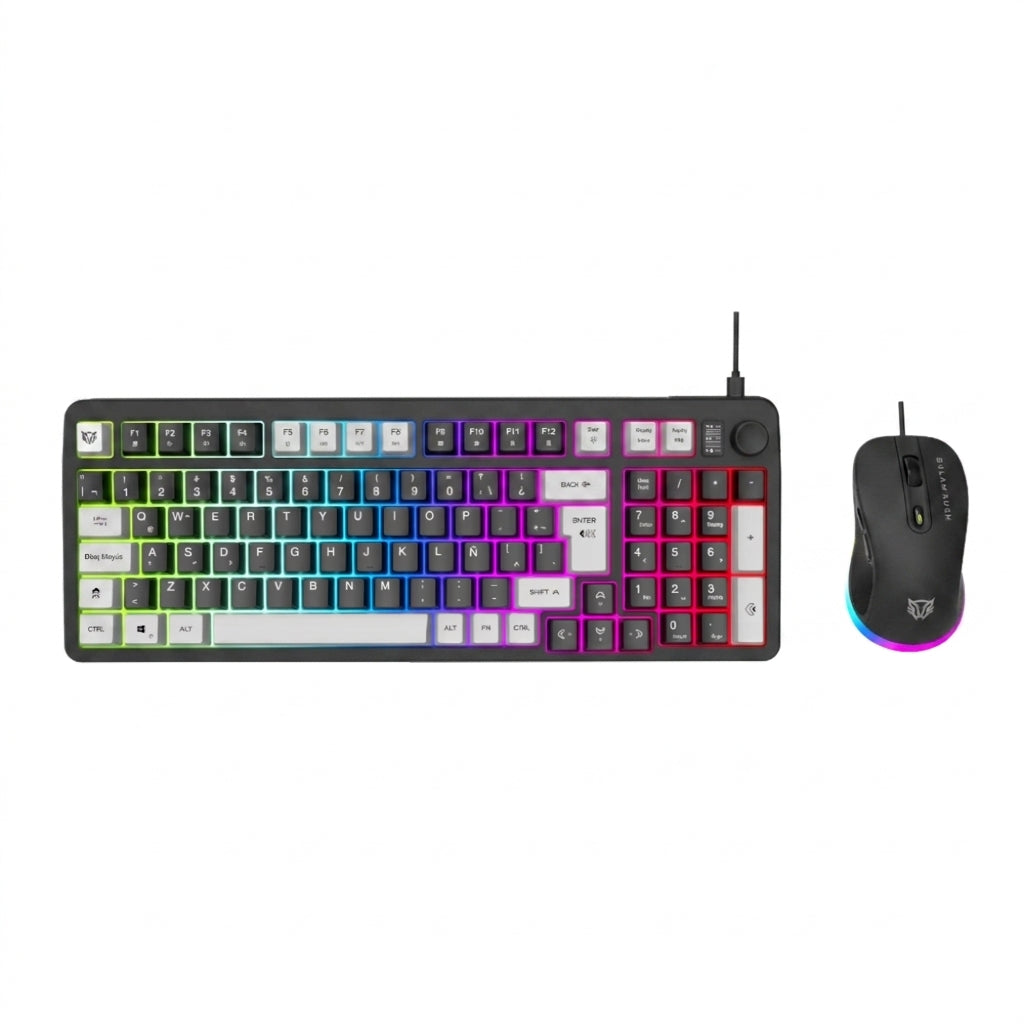 Kit Teclado y Mouse Balam Rush KG515, Negro