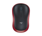 Mouse LOGITECH M185 Óptico, 1000 DPI, Rojo